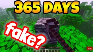 Airz breaking bedrock in Minecraft for 365 days fake?