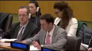 Israeli Diplomat Yotam Goren speaks at the UN’s 5th committee on ICT