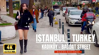 ISTANBUL Kadikoy Bağdat Street|Bagdat Avenue Touristic Heaven and Shoppers|WALKING TOUR 4KHD