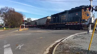 CSX Local train crossing Troy Ohio Street 11/21/17