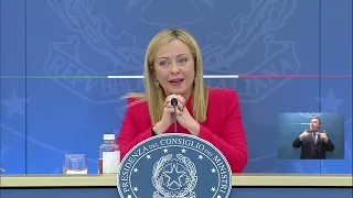 Adesso in diretta conferenza stampa di Giorgia Meloni in merito al disegno di legge di bilancio