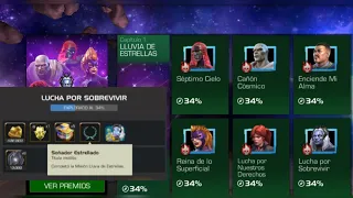 Misión Lluvia de estrellas Nodos explicados y mejores atacantes MCOC