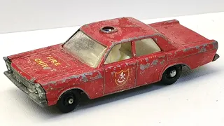 Matchbox восстановление Ford Galaxie Fire Chief № 59. Литой автомобиль