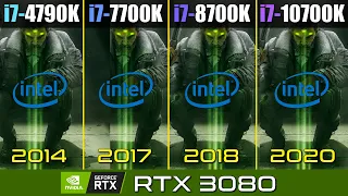 i7-4790K vs. i7-7700K vs. i7-8700K vs. i7-10700K | RTX 3080 | in 2020