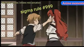 Sigma rule meme  but it's Anime #2 | Mushoku Tensei Jobless Reincarnation| Anime moments