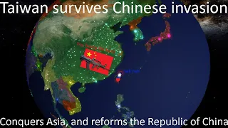 Taiwan re-forms the Republic of China after conquering a player filled Asia in Rise of Nations.