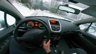 2007 Peugeot 207 | 1.4 HDI 68 HP | POV Test Drive In Snow