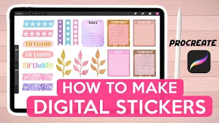 How to make digital stickers on your iPad | Procreate Tutorial | Digital Planning