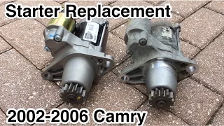 How To Replace Starter On Toyota Camry 4 Cylinders Engine 2002, 2003, 2004, 2005, 2006.