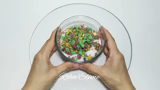 Roha Slime - Milky Slime with Candy #slime#slimeasmr#slimemixing