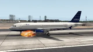 JetBlue A320 Has Nose Gear Failure - X-Plane 11