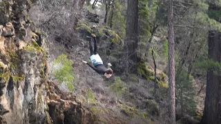 CLIFF JUMPING from a RAGING WATERFALL