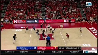 Nebraska Volleyball vs. Kentucky 9/17/2023…the longest, most insane rally ever!