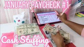 CASH ENVELOPE & SINKING FUNDS STUFFING | JANUARY #1 2024 | $117 LOW INCOME | CASH STUFFING