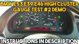 BMW X5 4.4 202 E53 Instrument Cluster Gauge Test #2 Display