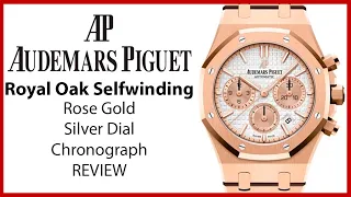 ▶Audemars Piguet Royal Oak Chronograph Rose Gold Silver Index Dial - REVIEW 26315OR.OO.1256OR.01