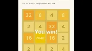 Win '2048' Game : Tips & Tricks / Demonstration