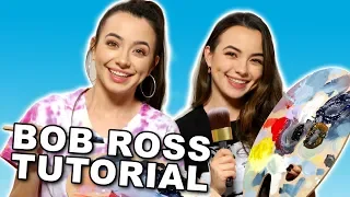 Following a Bob Ross Tutorial with Only Audio - Merrell Twins - (not ASMR)