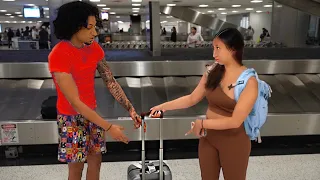 Stealing Strangers Luggage at the Airport!!!