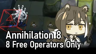 [Arknights] Annihilation 8 (Watery Tidehollow) - 8 Free Operators Only ft. Robin