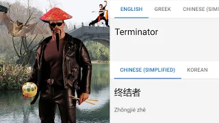 Terminator in different languages meme