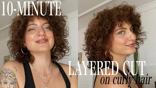 10-MINUTE LAYERS | curly haircut ✂️🐺✨