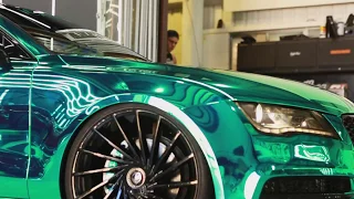 Audi A7 Wrapped in a New Chrome Turquoise