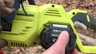 RYOBI 40V Electric Chainsaw Test