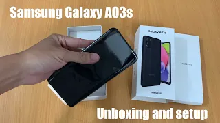 Samsung Galaxy A03s Unboxing and Setup | Awesome Black