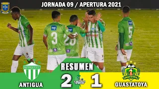 REMONTADA Antigua 2 vs Guastatoya 1 / RESUMEN Y GOLES / Jornada 09 Apertura 2021