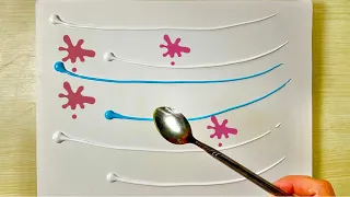 趣味美術:  Iron Scrubber Painting / How to Paint Leaves / Acrylic Painting Technique#satisfyingvideo#art