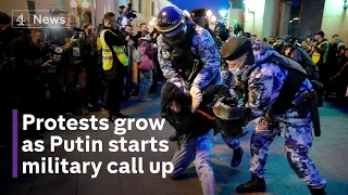 Protests build as Russia serve call up papers to Ukraine frontline