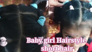 Hair style for baby girls ||baby hair style for short hair ||2 years old baby girl for hair style