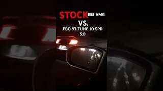 *STOCK E55 AMG VS. FBO 93 TUNE 10 SPEED 5.0 #amg #mustang #viral #tranding #streetracing #v8 #mopar