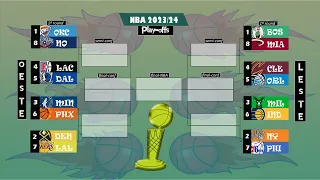 NBA 23/24 Chaveamento dos play-offs. 1° round.
