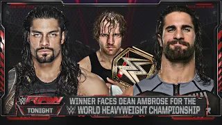 Roman Reigns Vs Seth Rollins Oportunidad Campeonato WWE - WWE Raw 20/06/2016 (En Español)