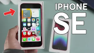 iPhone SE 3 unboxing (red) ✨ [aesthetic, chill]