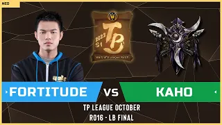 WC3 - TP League M4 - Group A LB Final: [HU] Fortitude vs Kaho [NE]