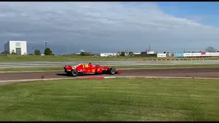 Charles Leclerc testing the SF-21 at the Ferrari test track!