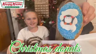 Krispy Kreme Christmas holiday donuts review #christmas #donuts #review