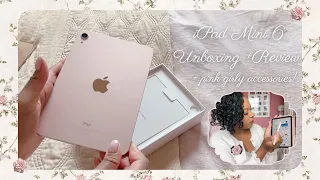PINK IPAD MINI 6 | UNBOXING + CUTE GIRLY ACCESSORIES!
