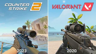 Counter-Strike 2 vs Valorant - Physics and Detail Comparison