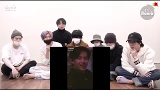 bts reaction to taehyung tiktok part1