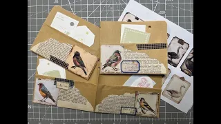 Craft With Me - Making Double Pocket & Flip from Dollar Store Kraft Paper & Tracie Fox Digitals