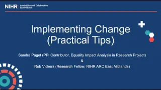 Training | Implementing Change - Practical Tips |  11 March 2024