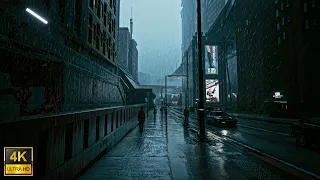 [4K] Rainy Day in Night City, Cyberpunk 2077 | Reshade | First Person | No HUD | ASMR