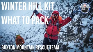 What kit to carry in WINTER | Hiking in the mountains | Buxton Mountain Rescue team