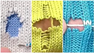 3 Great Ways to Repair Holes in Knitted Sweaters at Home Yourself 💎Beginner's Tutorial🤗