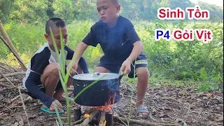 Sinh Tồn Trong Rừng P4 - Gỏi Vịt Rau Má Khánh Thành Bè Câu Cá