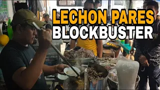 FILIPINO STREET FOOD | FAMOUS LECHON PARES IN BINONDO MANILA | LECHON PARES NI LAKAY THE ORIGINAL